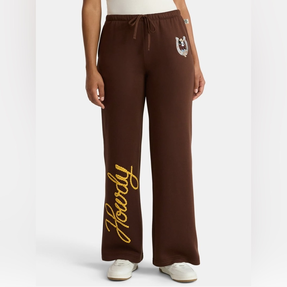 Disney Mickey Mouse Women's Graphic Wide Leg Jogger Pants
